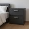 Homeroots 19" Black Wood Two Drawer Nightstand 526154 - alternate 1