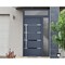 Vdomdoors Steel Door Deux 1105 Gray Graphite Sidelight and Transom Window Stainless Inserts Single Modern Pai DEUX1105EXD-GRE-W36+12xH80+16-RH-O - alternate 5