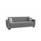 Homeroots 84" Gray Chenille Convertible Futon Sleeper Sofa With Toss Pillows And Storage 607120 - alternate 1