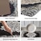 World Rug Gallery Distressed Medallion Cushioned Anti Fatigue Standing Kitchen Mat 18 ft x 30 ft Black WR17BLACK18X30 - alternate 5