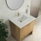 James Martin Vanities Hudson 30" Sgl Vanity, Light Natural Oak w/Sgl Hole 3 CM White Zeus Silestone Top and Matching Backs 435-V30-LNO-1WZ - alternate 5