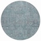 Homeroots 8' Teal Blue And Gray Round Southwestern Washable Indoor Outdoor Area Rug 587088 - alternate 5