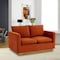 Leisuremod Nervo Upholstered Velvet Loveseat with Gold Frame, Orange Marmalade NS55OR - alternate 6