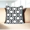 Homeroots 20" Black and White Geometric Cotton Throw Pillow 529274 - alternate 1