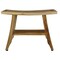 Homeroots 18" X 24" Natural Teak Rectangular Shower Bench With Shelf 376742 - alternate 4