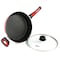 Oster Claybon 3.8 Quart Nonstick Saute Pan With Lid in Speckled Red 96263.02 - alternate 3