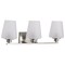 Nuvo Lune, 3 Light Vanity, Brushed Nickel Finish, Etched White Glass 60/8223 - alternate 2