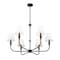 Z-Lite Tova Matte Black 6 Light Chandelier 3049-32MB - alternate 3