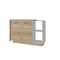 Homeroots 59in Natural White and Brown Wood Kitchen Island Set With Storage 519054 - alternate 1