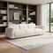 Homeroots 98" White Velvet Sofa 722493 - alternate 3