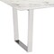 Homeroots 71" White And Silver Marble And Steel Sled Base Dining Table 296147 - alternate 7