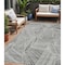 Homeroots 5' X 8' Gray And Ivory Geometric Washable Indoor Outdoor Area Rug 594792 - alternate 1