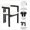 Leisuremod Velo Modern Dining Chair in Black Wood with Off White Seat, 4PK VCBL-51OW4 - alternate 5