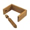 Homeroots Traditional Solid Teak Wall Mount Toilet Paper Holder 475854 - alternate 1