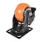 Vestil Polyurethane Swivel With Total Brake Caster 4 In. Diameter x 2 In. Width 551 lb Orange/Silver CST-E6-4X2PUP-SWTB - alternate 6