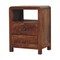 Homeroots 24" Brown Solid Wood Two Drawer Nightstand 651488 - alternate 3