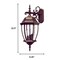 Homeroots Dark Brown Hanging Ornamental Lantern Wall Light 398377 - alternate 3