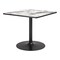 Homeroots 36" Gray Glass and Steel Pedestal Base Square Dining Table 720927 - alternate 1