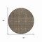 Homeroots 8' Taupe Denim Blue And Olive Green Round Striped Washable Indoor Outdoor Area Rug 615097 - alternate 3