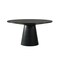 Homeroots 59" Black Wood Pedestal Base Round Top Dining Table 631286 - alternate 4