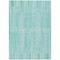 Homeroots 9' X 12' Turquoise And Pale Aqua Striped Washable Indoor Outdoor Area Rug 631573 - alternate 6