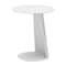 Homeroots 16" White Aluminum Rounded Outdoor Side Table 556544 - alternate 6