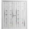 Sartodoors Sliding Closet Double Bi-fold Doors Grey Solid Core Modern Interior QUADRO4088DBF-OAK-96 x 80 (4* 24x80) - alternate 1