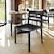 Flash Furniture Bridgeport Indoor-Outdoor Stacking Patio Chair w/Slatted Backrest, All-Weather Resin Chair, Black DHF-317-APP-BLK-GG - alternate 8
