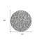 Homeroots 8' Gray And Ivory Round Geometric Washable Indoor Outdoor Area Rug 599288 - alternate 5