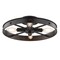 Vaxcel Santa Fe Rustic Wagon Wheel Semi-Flush Mount Ceiling Light, Matte Black, 4-Light C0373 - alternate 1