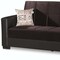 Homeroots 87" Brown Microfiber And Faux Leather Sleeper Sofa And Toss Pillows 607170 - alternate 3