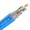 Syston Cable Technology Cat 8 Ethernet Cable S/FTP Bulk, 500ft, Blue, 2000 MHz 22 AWG Solid Copper, CL2R CMR Riser-Rated BULK1588-500BL - alternate 5