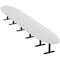 Skutchi Designs 22ft Conference Table With Power Unit | 20 Person Modular Oval Meeting Table | Harmony Series HAR-OVL-48X264-T.BK-U779-NA - alternate 1