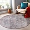 World Rug Gallery Vintage Inspired Machine Washable Non Slip Area Rug 8 ft Round Charcoal 6029CHARCOAL8RND - alternate 1