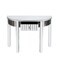 Homeroots 39" Silver Mirrored Glass Half Moon Console Table With Drawer 568869 - alternate 5