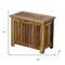 Homeroots 23" Brown Solid Wood Laundry Hamper With Lid 383591 - alternate 7