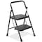 Wrightmaster 2-Step Lightweight Steel Step Stool, 8 ft. Reach with Safety Lock, 800 lb. Capacity, Black ZoroLDR-BT2S-BK - alternate 1