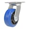 Vestil Elastic Rubber Swivel Caster 5 In. Diameter x 2 In. Width 550 Lb. Capacity Blue/Black CST-BB-5X2ER-S - alternate 1