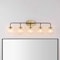 Jonathan Y Caleb 38" 5-Light Contemporary Transitional Iron/Glass LED Vanity Light, Brass Gold/Black JYL9555A - alternate 3