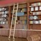 Quiet Glide 9.92 ft. Maple Contemporary Wheel Brushed Satin Brass Rolling Ladder, 12 ft. Rail QG.240-10MA-12-H.06B - alternate 1