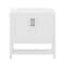 Flash Furniture Vega 36in. Vanity w/Sink, Black Hardware, Soft Close Doors & Open Shelf, Carrara Marble, Wht/Wht FS-VEGA36-WH-HDBLK-GG - alternate 4