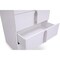 Homeroots 30" White Silver Manufactured Wood + Solid Wood Stainless Steel Five Drawer Chest 491551 - alternate 2