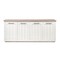Homeroots 73in Brown and White Solid Wood Sideboard with Four Doors 380252 - alternate 1