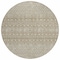 Homeroots 8' Taupe Green And Ivory Round Tribal Washable Indoor Outdoor Area Rug 582652 - alternate 5