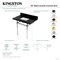 Kingston Brass 36" Black Granite Console Sink with Brass Legs, 8-Inch, 3-Hole, Black Granite/Polished Chrome KVPK3630KBSQ1 - alternate 2
