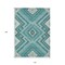 Homeroots 10' X 14' Teal Blue And Ivory Tribal Washable Indoor Outdoor Area Rug 598159 - alternate 4
