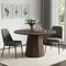 Homeroots 52" Brown Wood Pedestal Base Round Top Dining Table 720963 - alternate 3