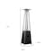 Homeroots 41000 BTU Black Steel Propane Triangular Pyramid Standing Patio Heater 480573 - alternate 4