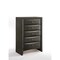 Homeroots 32" Gray Wood Five Drawer Dresser 318720 - alternate 4