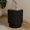 Leisuremod Eden 14 in Round Stone Side Table, Weatherproof Pedestal Base, Fully Assembled EST14BL - alternate 4